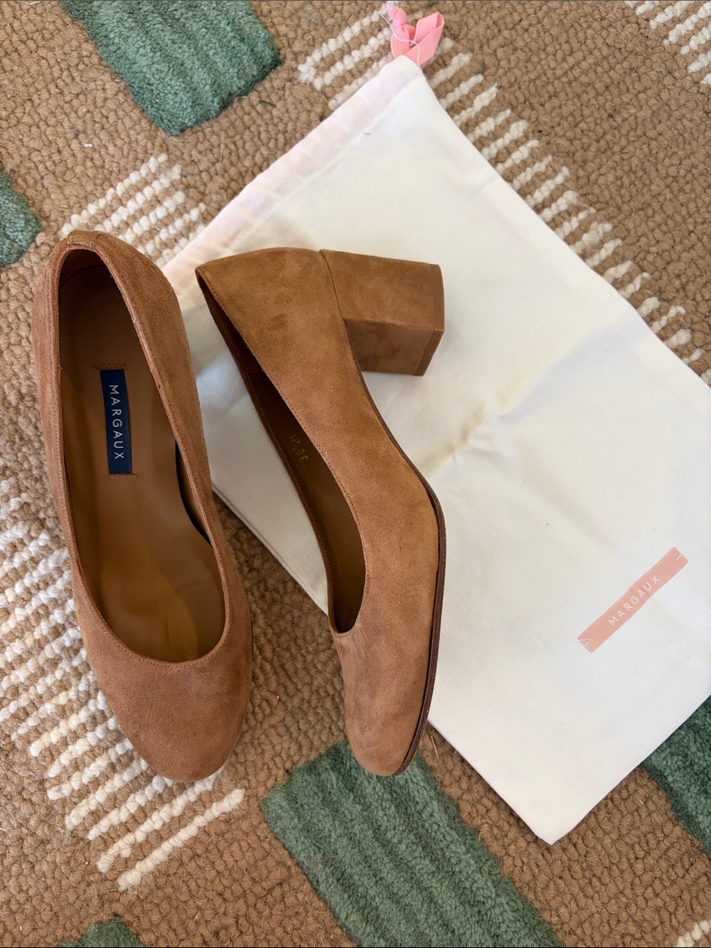 Margaux Suede Pumps in Caramel Brown